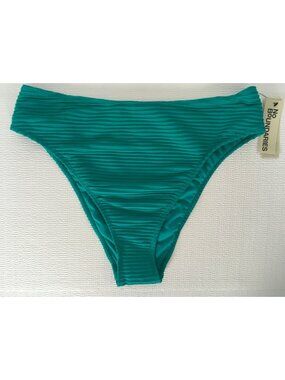 No Boundaries Bikini Bottoms Size XL 16 to 18 Green Cheeky High Waist New w Tags